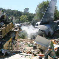 The big plane crash in field