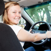Teenage girl driving Teenage girl driving