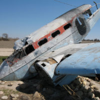 Crashed plane near Private Landing Strip
