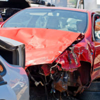 A multiple car crash