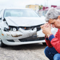 Guy in car accident