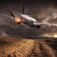 Plane crashes on ground